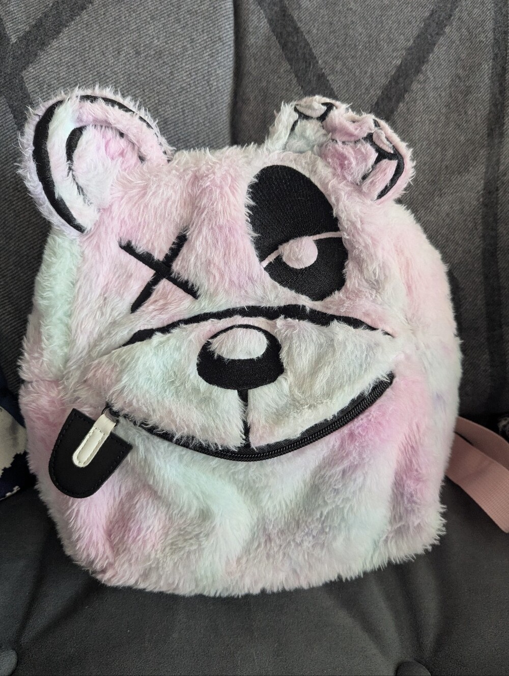 Scummy Bears fuzzy pastel rainbow Scum Bag backpack